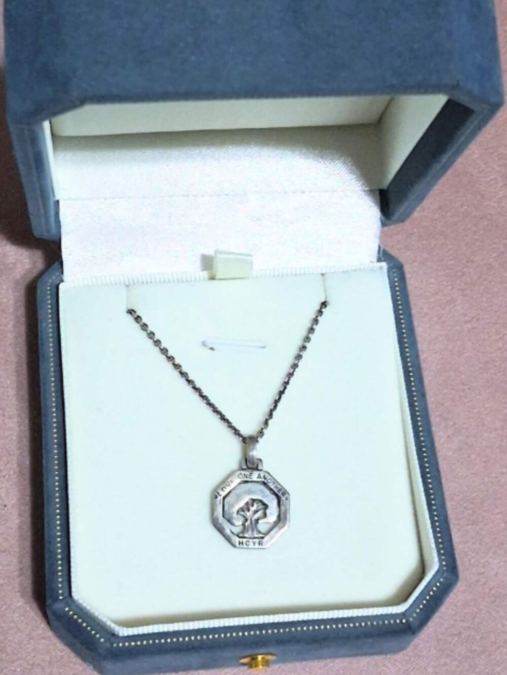 James Avery Sterling Silver 16-Inch "Love One Another" Tree Charm Necklace